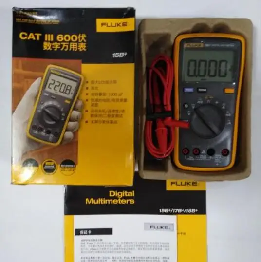 Цифровой мультиметр FLUKE 15B + Ohm с автоматическим/ручным диапазоном прямые продажи