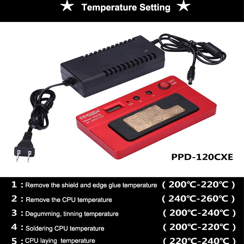 PPD CXE Desoldering Platform For  iPhone X Motherboard Layered Heating Station Mainboard  Dismantling CPU Repair Welding Tool