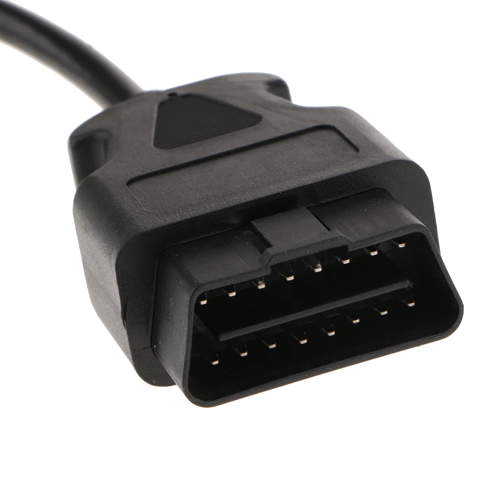 9 контактный штыревой разъем для 16 контактного женского адаптера OBD II