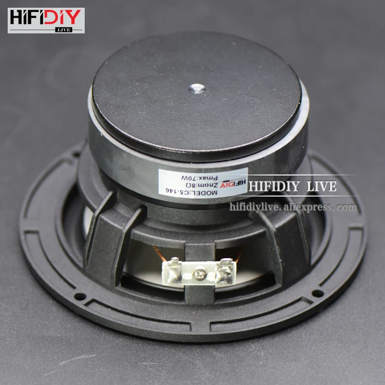 HIFIDIY LIVE C5-146 Hi-Fi литой алюминиевый металлический таз громкоговоритель 5,7 дюймов 5," Midbass НЧ динамик 8OHM 70 Вт