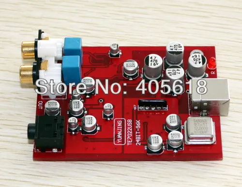 

TE7022+CS4398+OPA2132 24bit 96K USB DAC board with headphone amp output