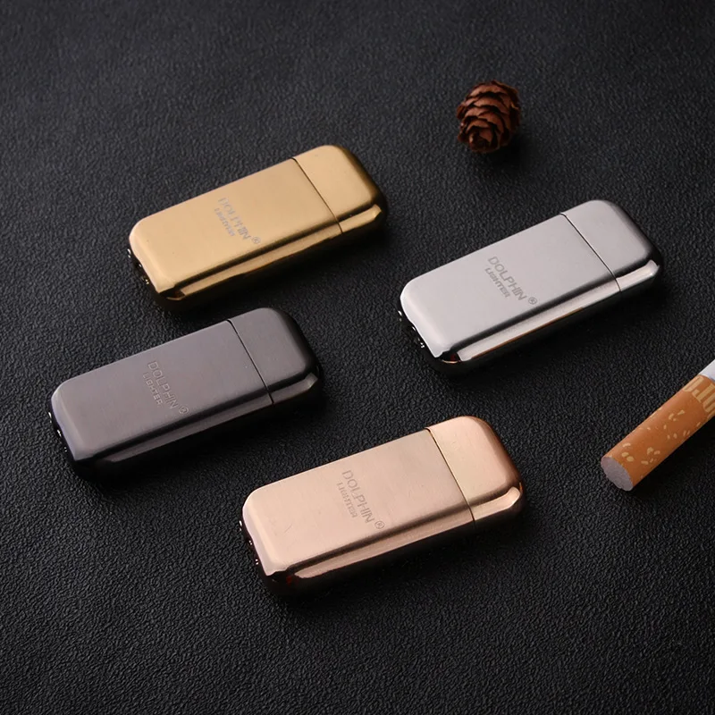 Мини плакировка цвет надувная Зажигалка модные сигареты металлические