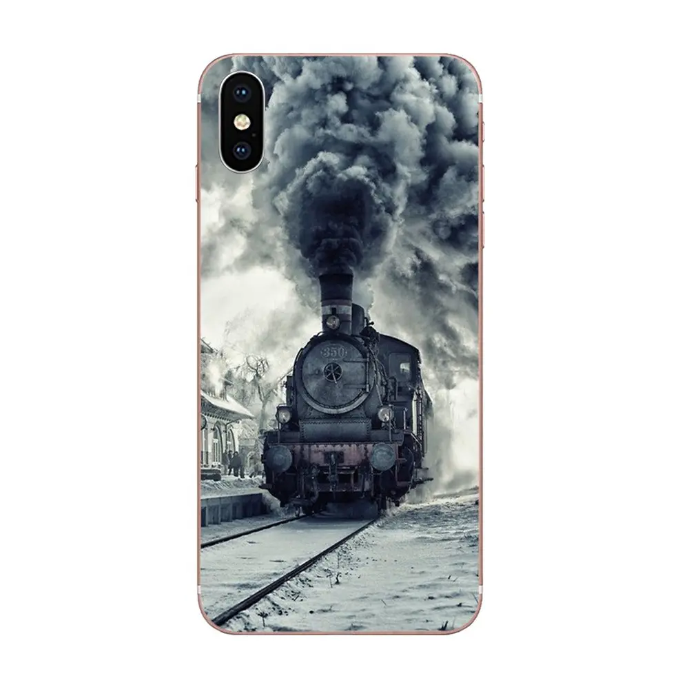 Чехол для мобильного телефона из ТПУ Scenic Black Railway Train Galaxy Grand A3 A5 A7 A8 A9 A9S On5 On7 Plus Pro Star