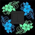 Настенные Стикеры с цветами, светится в темноте наклеек с переключателем, украшение для детских комнат сделай сам, светящаяся наклейка для детей, мальчиков, девочек, спальни, домашний декор