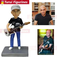 men play guitar bass palyer cute funny figurines designed by turui figurines from china clay figurines suppliers mens mini statu