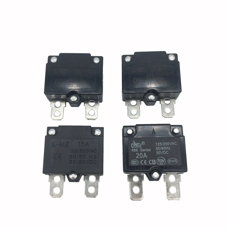 DIY 7A 10A 15A автоматическое реле сброса предохранитель Therma выключатель перегрузки по току протектор Детский электромобиль аксессуары