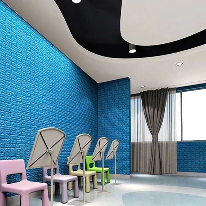 3D наклейки на стену с кирпичным узором водонепроницаемые самоклеющиеся обои для