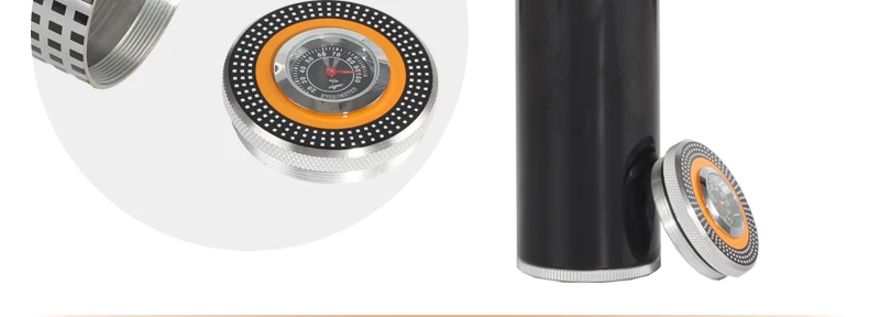 COHIBA портсигар трубка путешествия Humidor чехол для сигар банка портативный алюминиевый открытый коробка для сигар Humidor с увлажнитель с гигрометром