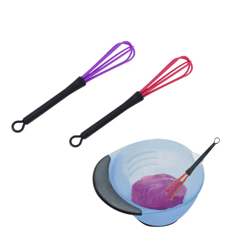 

1PC Salon Dye Hiar Whisk Barber Hair Care Styling Egg Mixer Tools Random Color