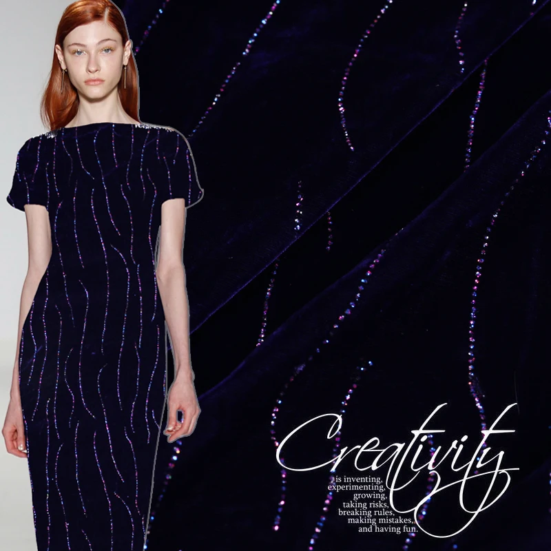 

Bronzing velvet silk fabric clothing dress cheongsam fabric silk velvet rayon fabric wholesale silk cloth velvet material