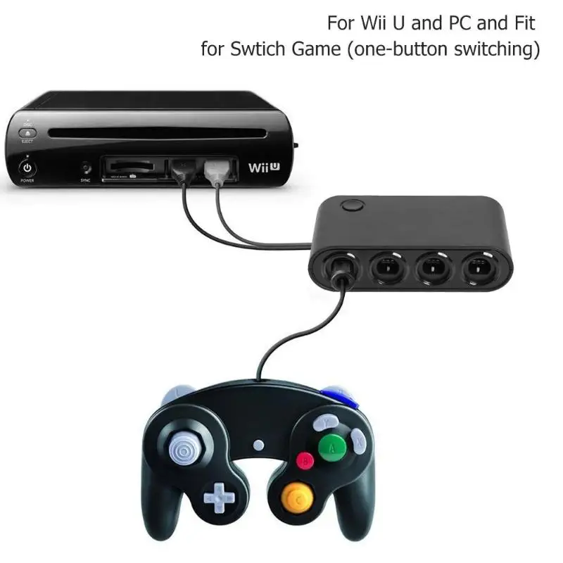 4 портовые контроллеры GC USB адаптер Gamecube контроллера подходящий для Nintendo Switch Wiiu/ПК