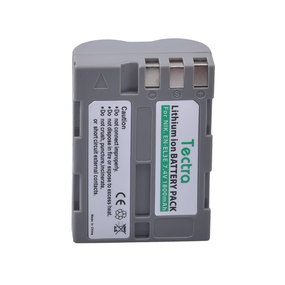 Литий ионный аккумулятор Tectra 1 шт. для Nikon D50 D70 D70s D80 D90 D100 D200 D300 D300S D700 и ручки EN EL3e