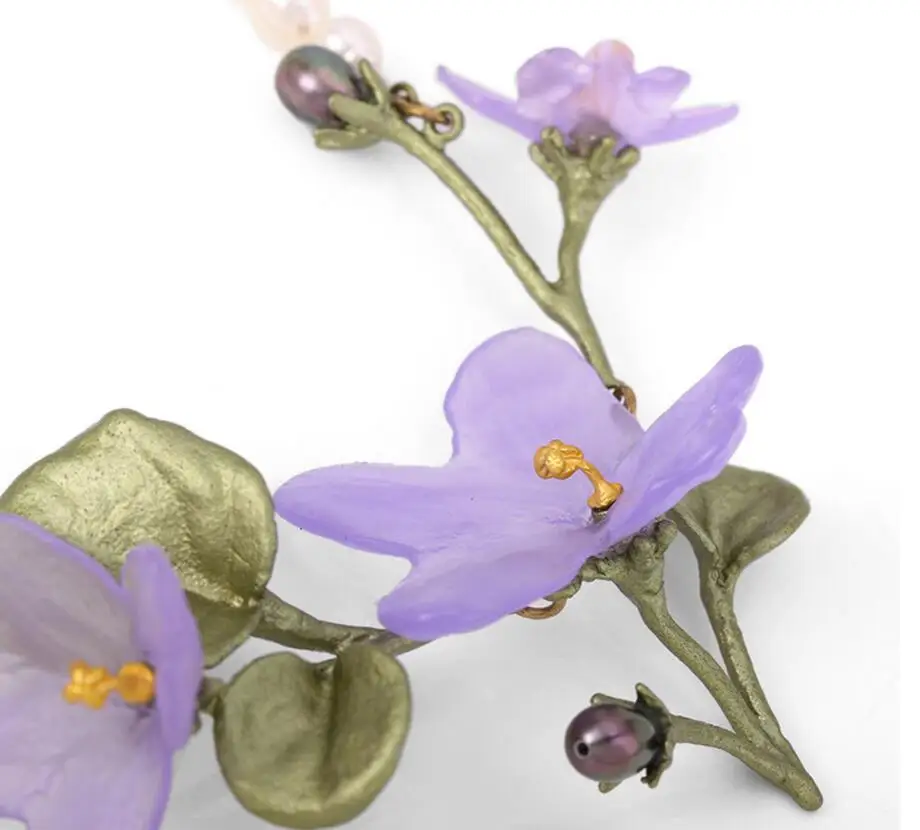 CSxjd Подлинная версия металлическое бронзовое Африканское фиолетовое ожерелье с