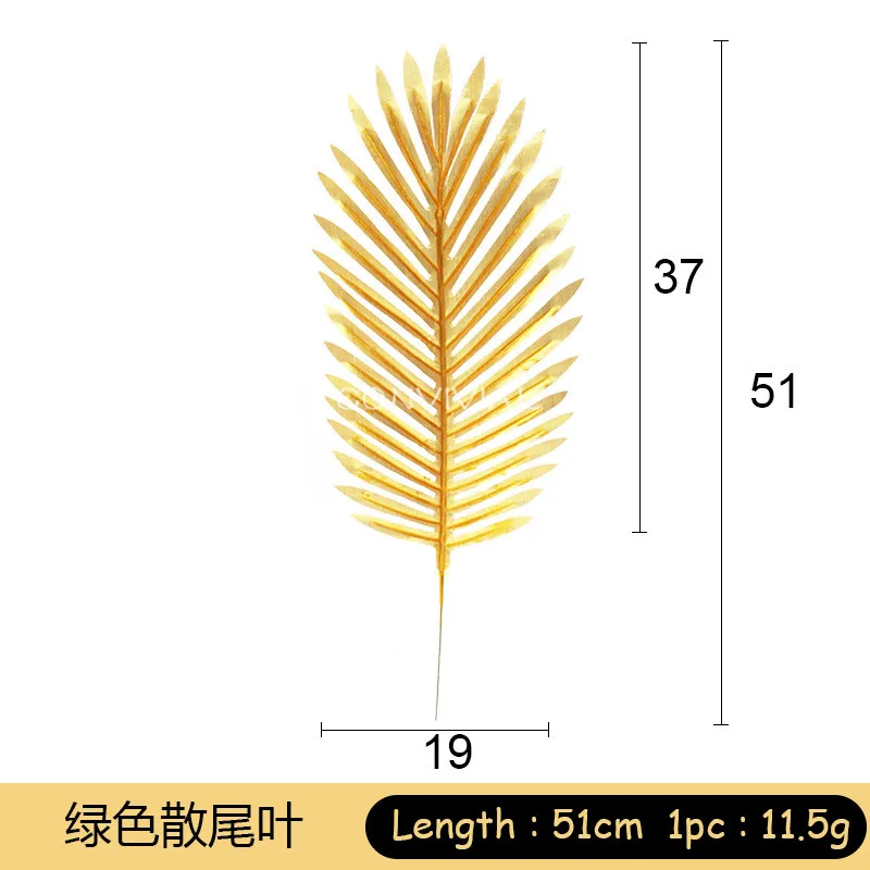 2-M Leaf 1 шт., золотые листья из ротанга, свадебные украшения, искусственные растения, ткань, искусственные листья монстеры, настенные украшения для дома, вечерние принадлежности - Цвет: 2-M Leaf