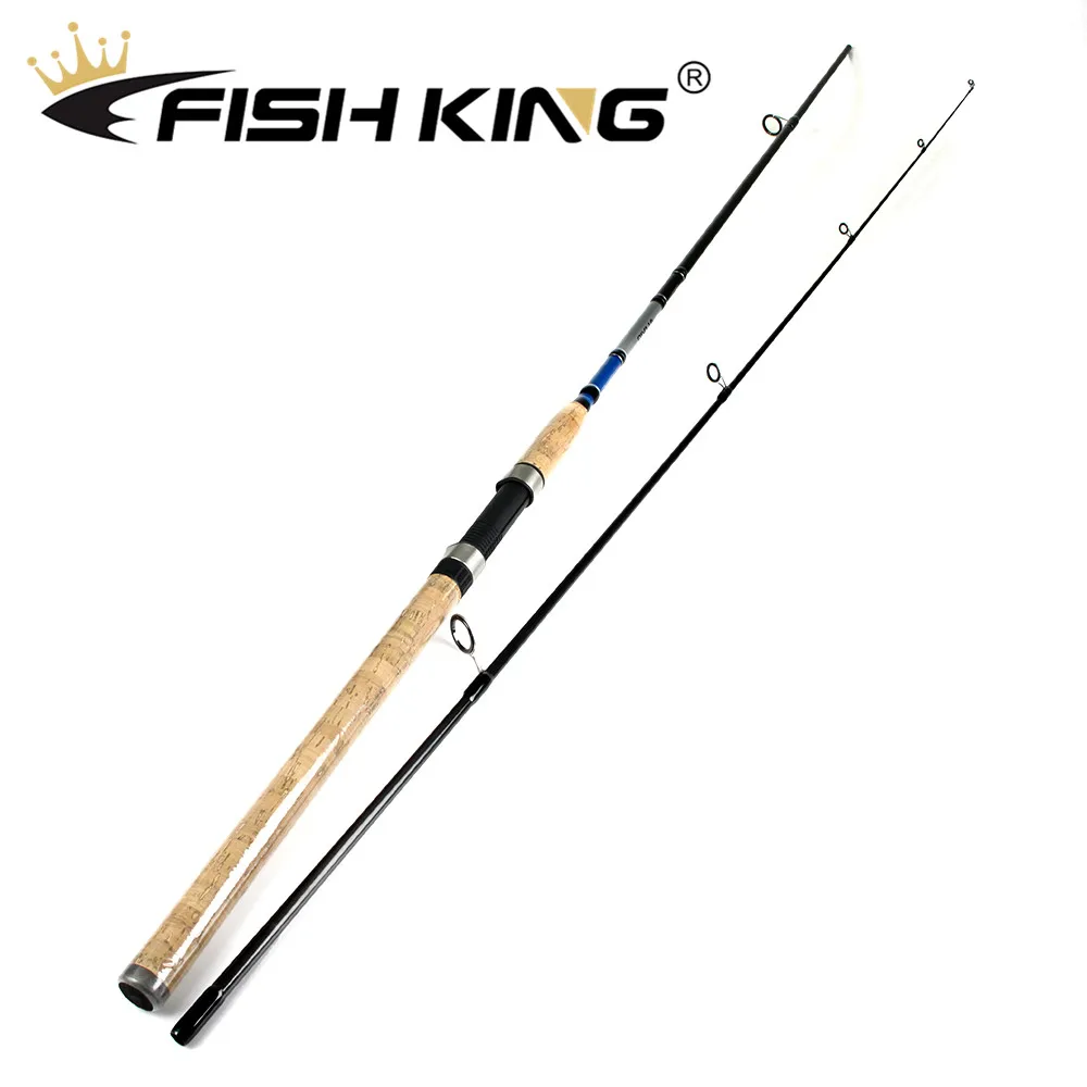 

FISH KING Carbon 2.1M 2.4M 2.7M 2 Section Lure Fishing Rod C.W 3-15G/7-21G/10-30G/14-40G Spinning Fishing Rod For Lure Fishing