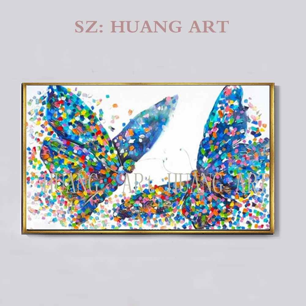 

Handmade Dragonfly Paintings Big Size Butterfly Animals Picture Modern Landscape Painting On Canvas Pictures Wall Oil Painting