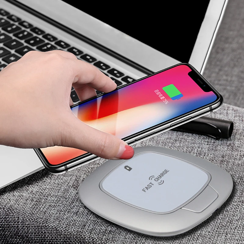 

Antye Fast Charger Pad For Samsung S8/S8 Plus/Note 8 QI Fast Wireless Charging Pad For iPhone X/8/8 Plus Wireless Charger Pad