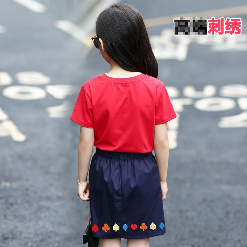 2017 г. Новая модная летняя детская красная футболка с короткими рукавами для