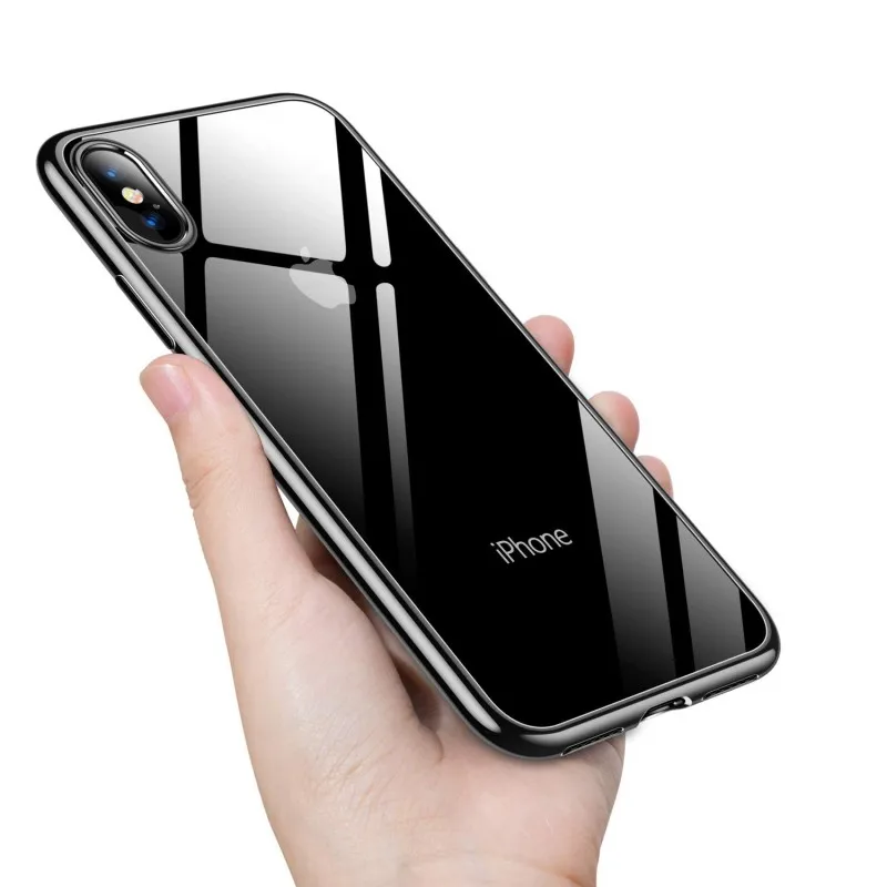 Роскошные мягкие чехлы из ТПУ для iPhone 7X8 6 6S Plus блестящий чехол с покрытием XS Max XR