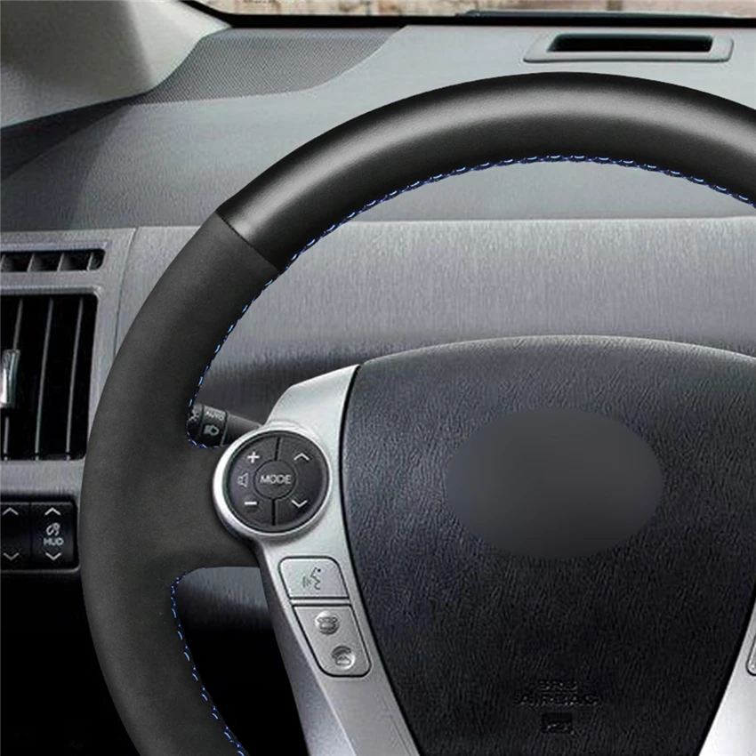 Чехол рулевого колеса автомобиля MEWANT из натуральной кожи для Toyota Prius 30(XW30) 2009 2015