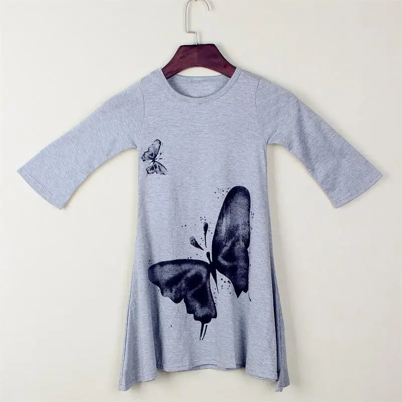 Brand New Cotton Girls Dress Horn Big Butterfly Princess Girl Clothes Long evening party dress Children | Детская одежда и обувь