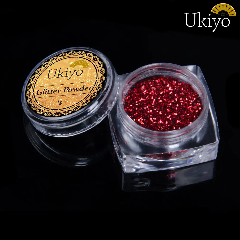 Ukiyo 1 шт. пудра-Глиттер для ногтей художественные украшения из акрила Порошковая наклейка Блестящие Блестки хромированный ноготь Dip пудра с пайетками