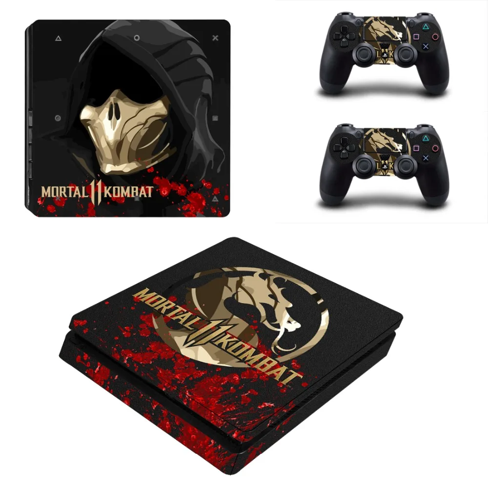 Наклейка для игровой консоли Mortal Kombat 11 PS4 Slim Skin Виниловая наклейка Playstation 4 и 2