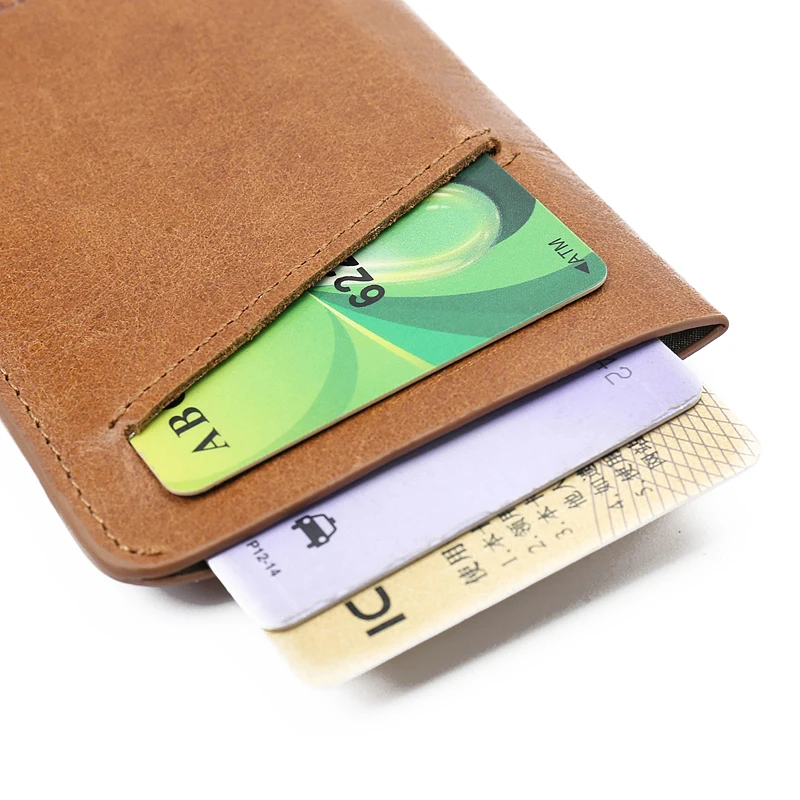 Кошелек клатч из натуральной кожи GUBINTU RFID компактный кошелек для мужчин и женщин