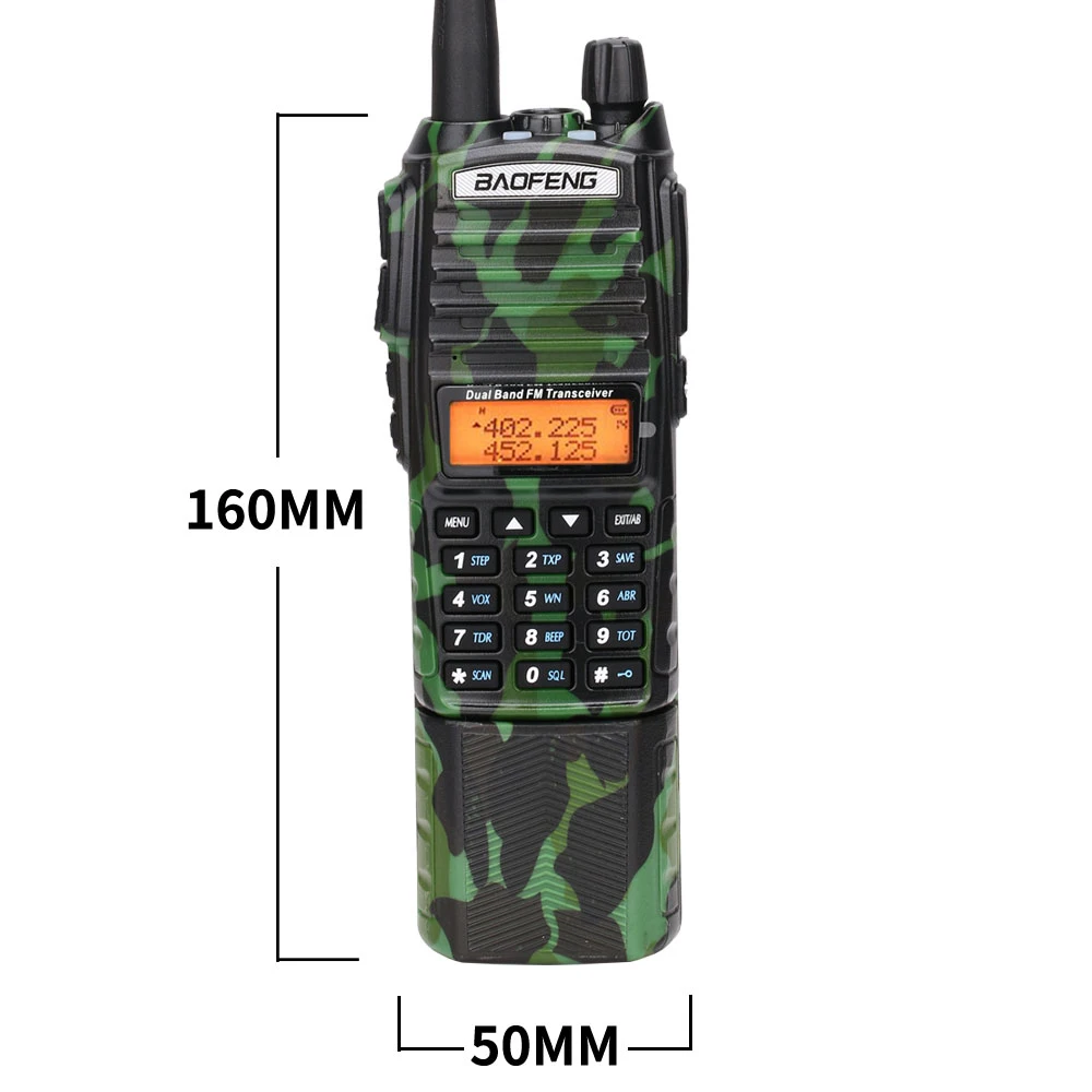 Рация Baofeng 8 вт 3800 мач с разъемом постоянного тока два диапазона 136 174 и 400 520 мгц