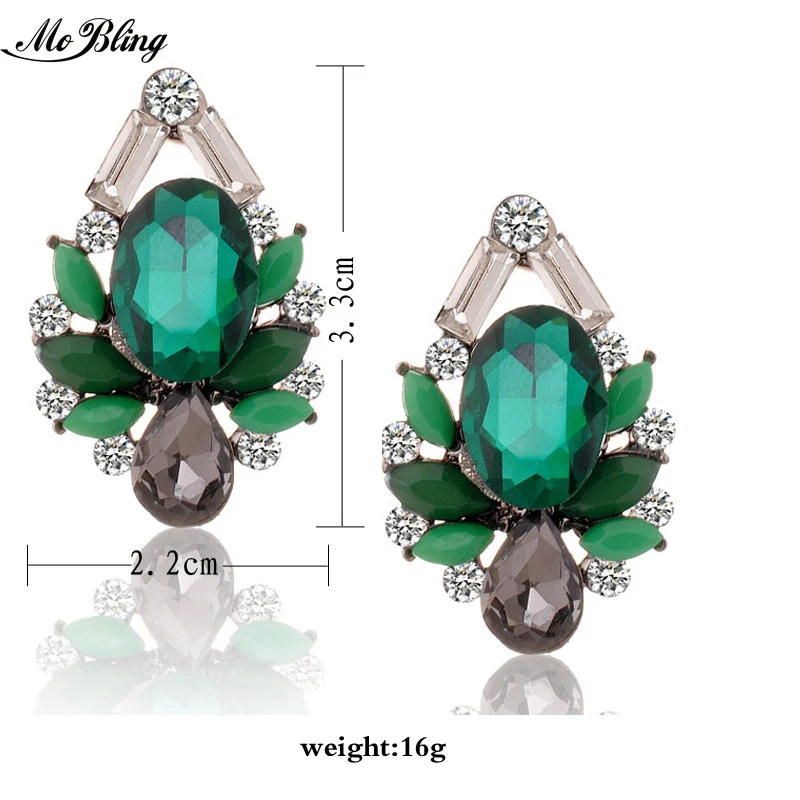Women's Fashion Earrings New Arrival Brand Sweet Metal With Gems Flower Stud Crystal Earring For Women Girls DM002D | Украшения и