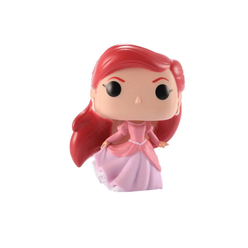 no box FUNKO поп Дисней Принцесса Кукла Белль Ариэль Рапунцель Золушка Тиана Эльза Анна Коллекция Фигурки игрушки для детей подарок - Цвет: no box