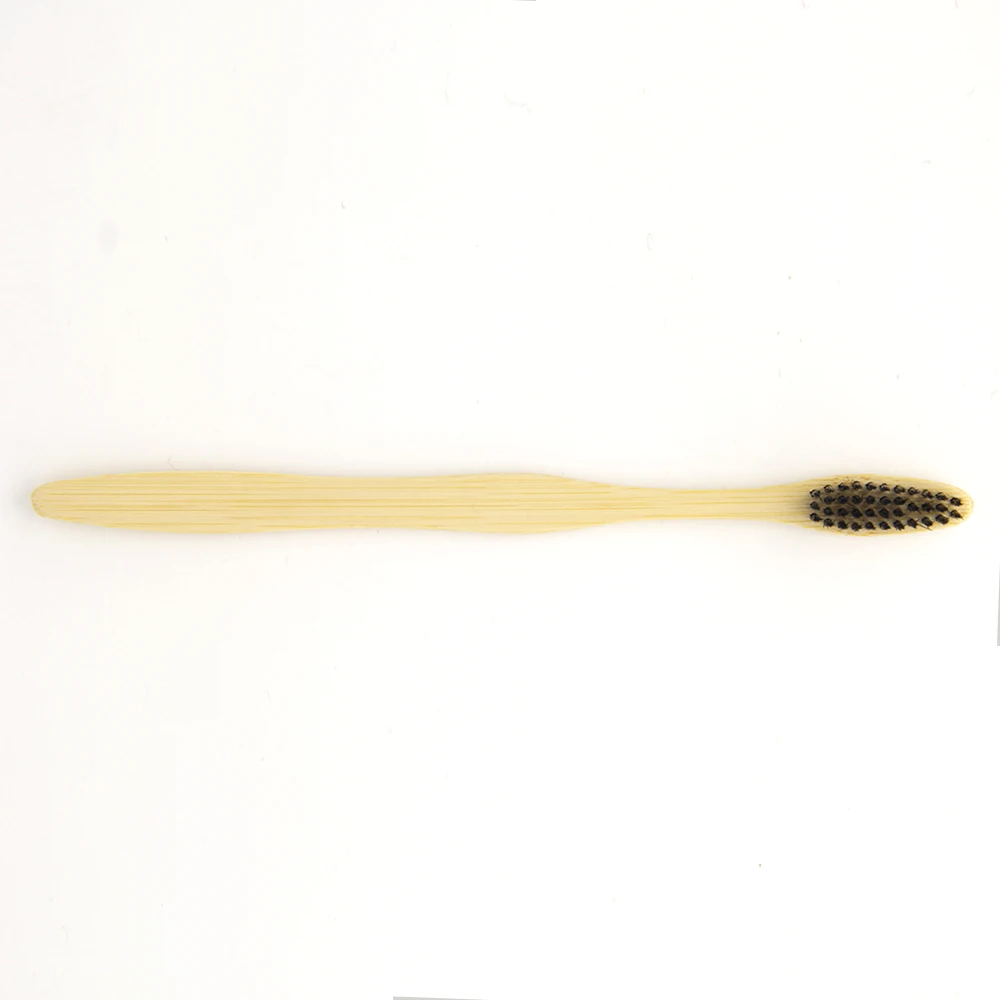 1 шт. черная 100% Бамбуковая зубная щетка деревянная новинка бамбуковая мягкая