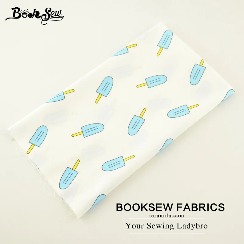 Искусственный синий дизайн мороженого мягкая ткань стеганый Tecido