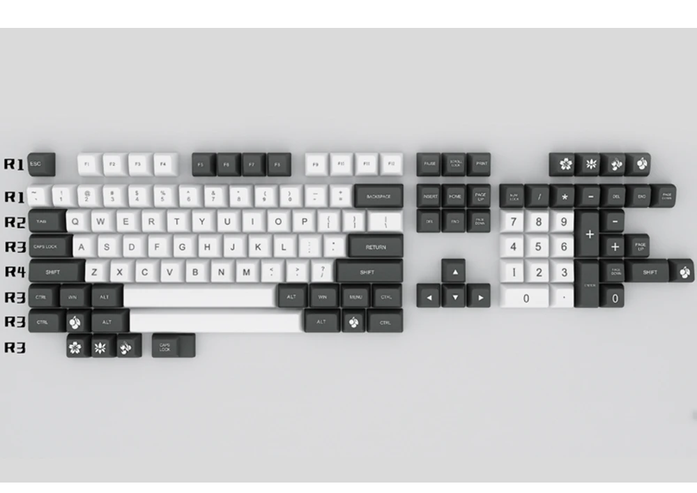 R3 MAXKEY DOLCH SA Double shot ABS колпачки для механической клавиатуры подходят kbd75
