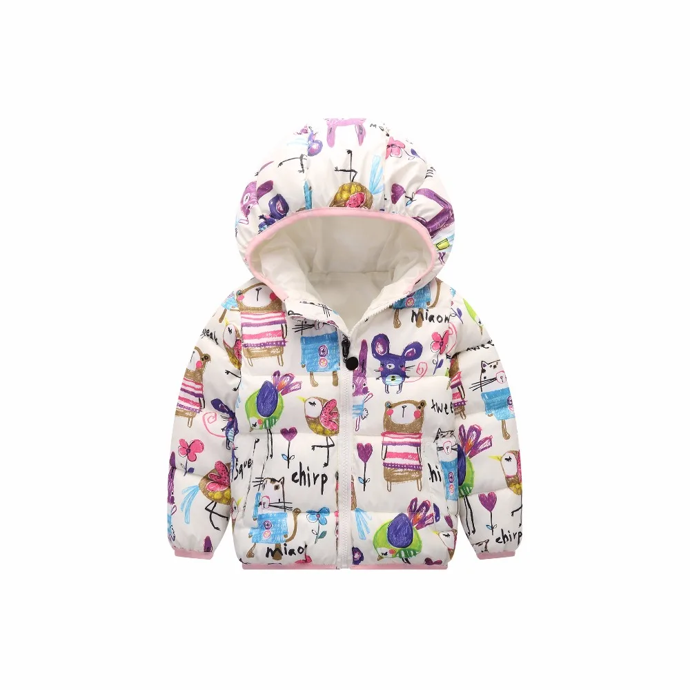 Осенняя Милая ветровка в Корейском стиле с птицами детская куртка Верхняя одежда