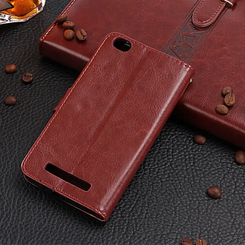 Роскошный кожаный чехол-книжка Redmi 4A для Xiaomi чехол-кошелек с отделением карт и