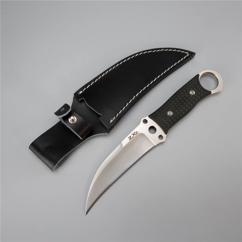 Karambit нож боевой военный 440c сталь большое фиксированное лезвие 57 hrc тактические