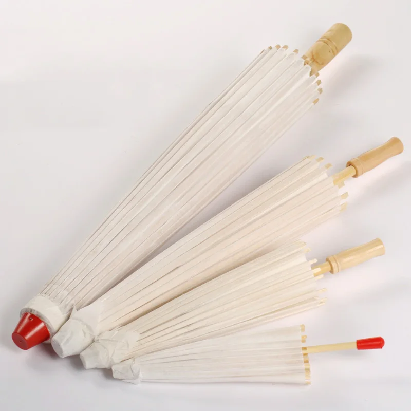 

Newly Oil-paper White Umbrella China Traditional Dance Props Parasols Hand Made Decorations VA88