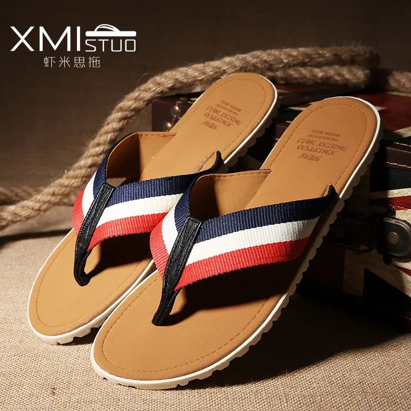 

Europe and the United States han edition men's fashion fashion slippers large base of dragging a undertakes to shoes