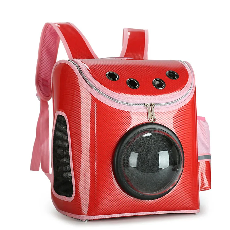 Red Petshy космическая капсула астронавт ПЭТ кошка рюкзак пузырьковое окно для собаки котенок щенок маленькие собаки перевозчик ящик открытый дорожная сумка - Цвет: Red