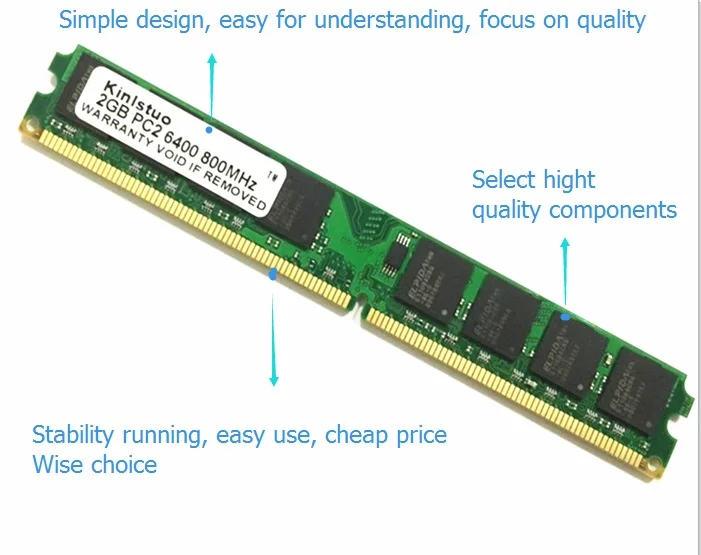 Kinlstuo Новая герметичная DDR2 800/PC2 6400 1 Гб 2 ГБ 4 ГБ оперативная память для рабочего стола совместима с DDR2 667 МГц
