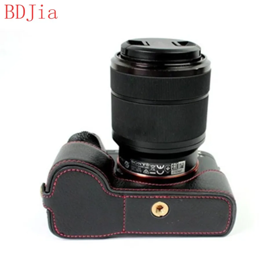 Натуральная Воловья кожа корпуса для половины камеры база Sony A7 A7R A7S с отверстием