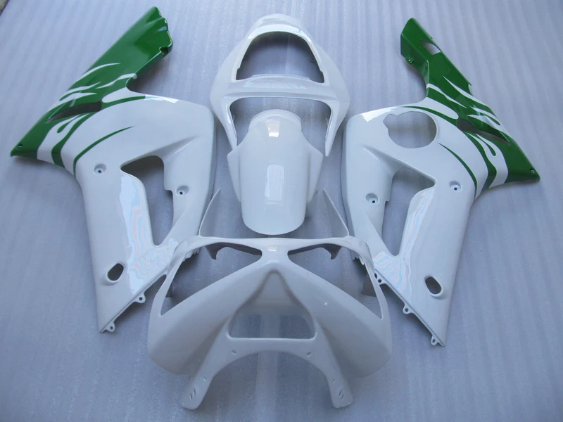 

Injection Fairing kits 100% fit for Kawasaki NINJA ZX 6R 2003 2004 fairings zx6r 03 04 green white motorcycle parts JX31