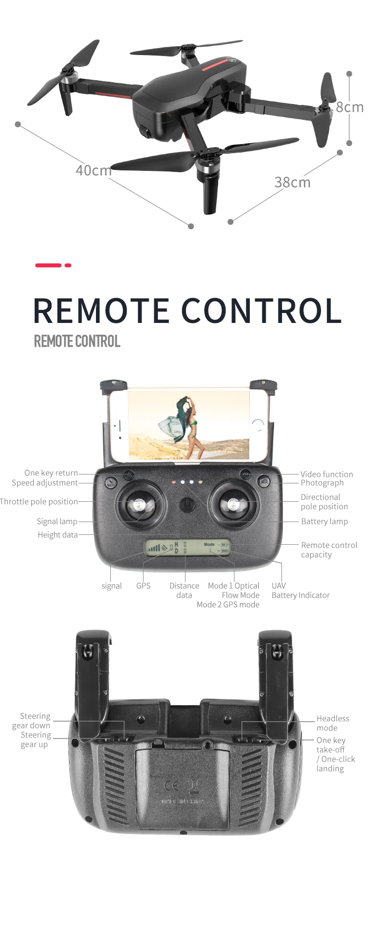 OTPRO CX7 5G Wifi FPV gps Дрон с камерой 4K широкоугольный бесщеточный Дрон расстояние 800 м 25 минут время полета RC Квадрокоптер