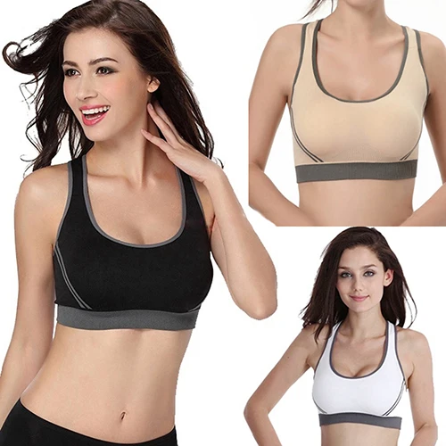 2017 New Sexy Women Fitness Stretch Padded Crop Top Bra | Женская одежда