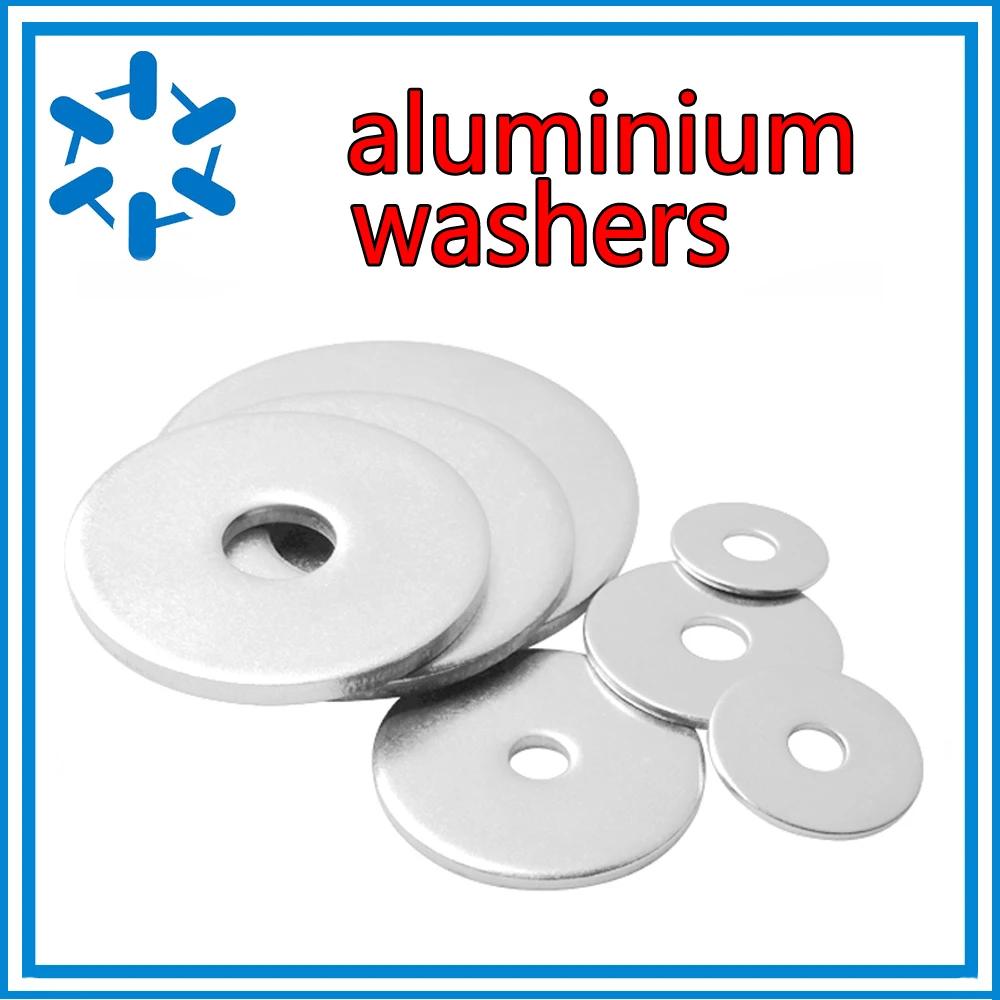 100 шт./лот Высококачественная шайба из алюминиевого сплава алюминиевая плоская