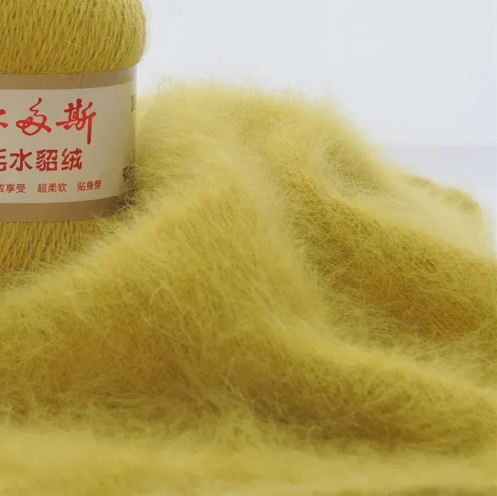 LOVELYDONKEYwomen плюшевые норковые кашемировые женские шапки ручной вязки зимние теплые вязаные шапки M1114 - Цвет: 34