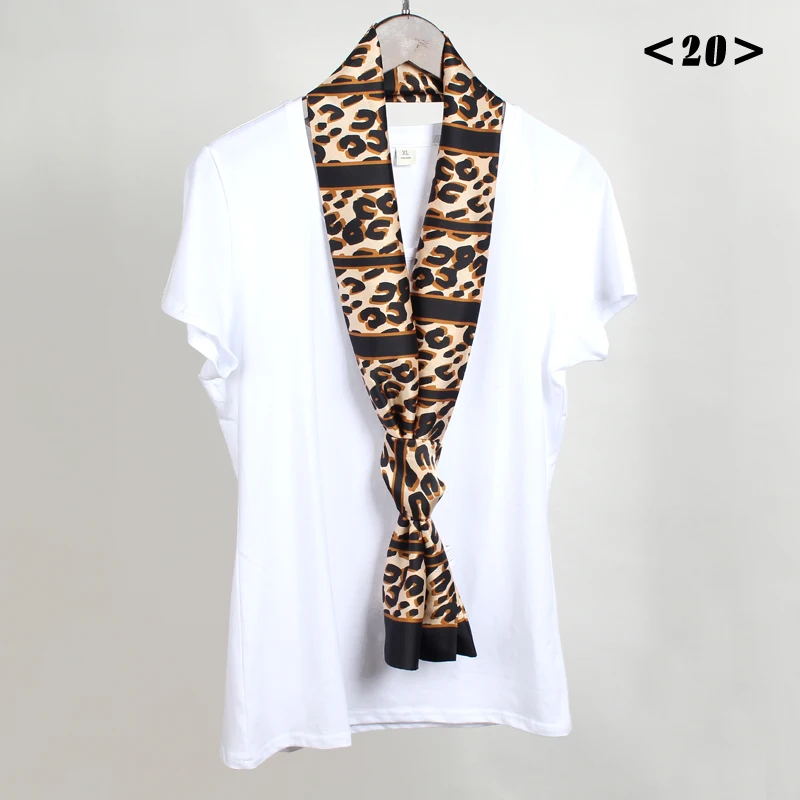 Women Chain Line Design Head Scarf Long Wide Skinny Bandana Silk Satin Foulard Headband Neckwear Decoration 15 x 150 cm |