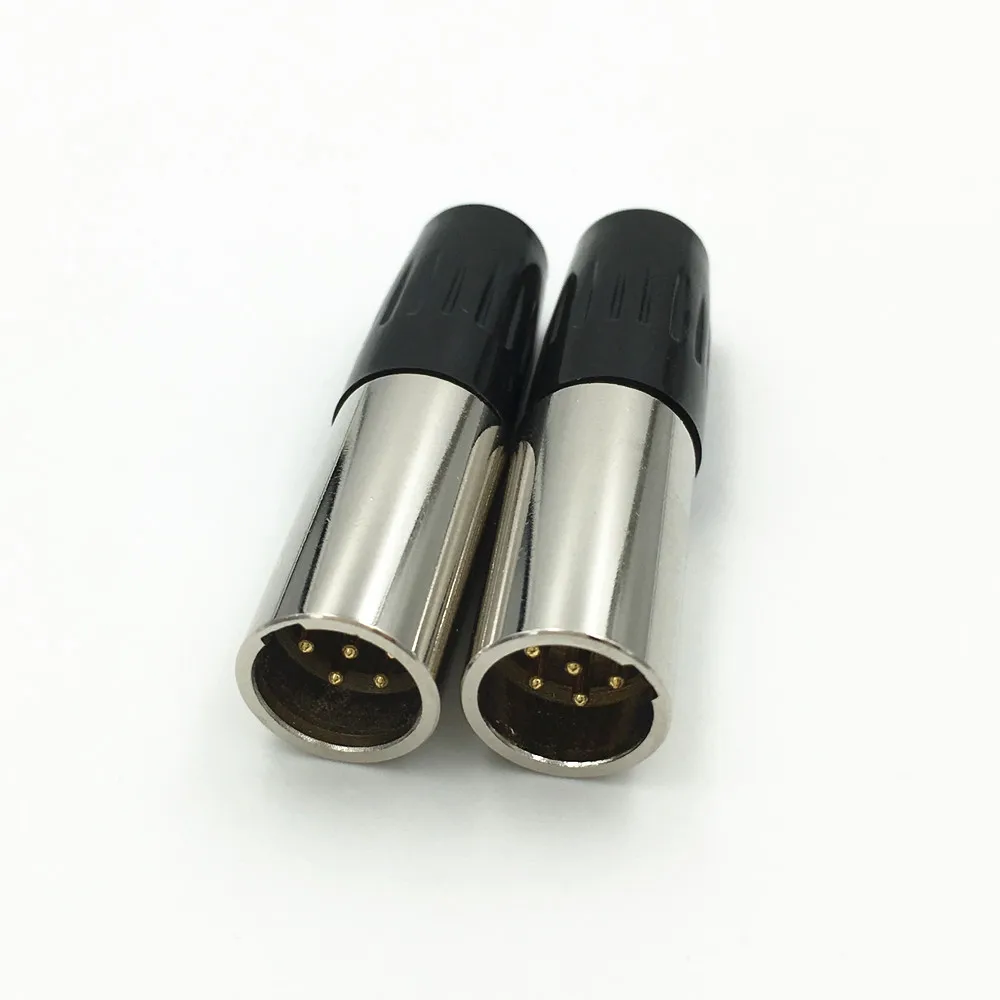 1 шт. Высокое качество Mini XLR 3 4 5 6 Pin штекер маленький XLR Аудио Микрофон Разъем для пайки микрофона прямой