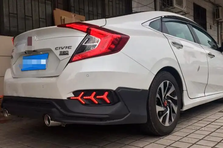 12 В светодиодный задний бампер противотуманная фара для Honda Civic 10th 2016 2017 дальнего